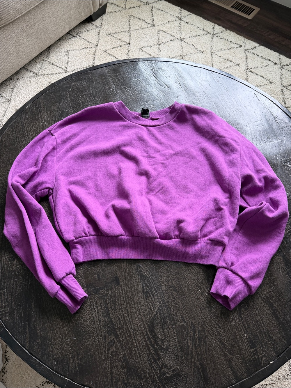 wild fable Purple Cropped Sweatshirt